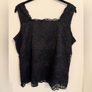 Elegant Black Lace Women's Top